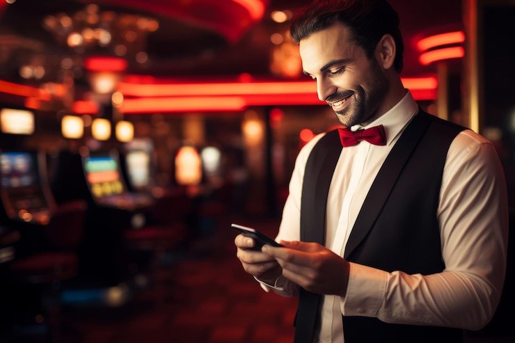 Dealer kasino live menyiapkan permainan kartu klasik secara langsung